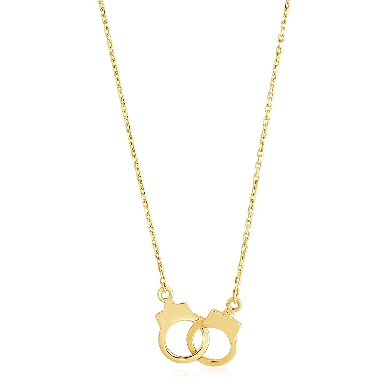 14k Yellow Gold High Polish Handcuff Necklace 14k Yellow Gold High Polish Handcuff Necklace